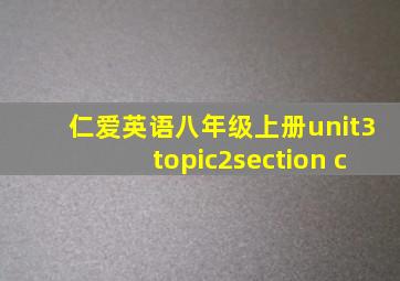 仁爱英语八年级上册unit3topic2section c